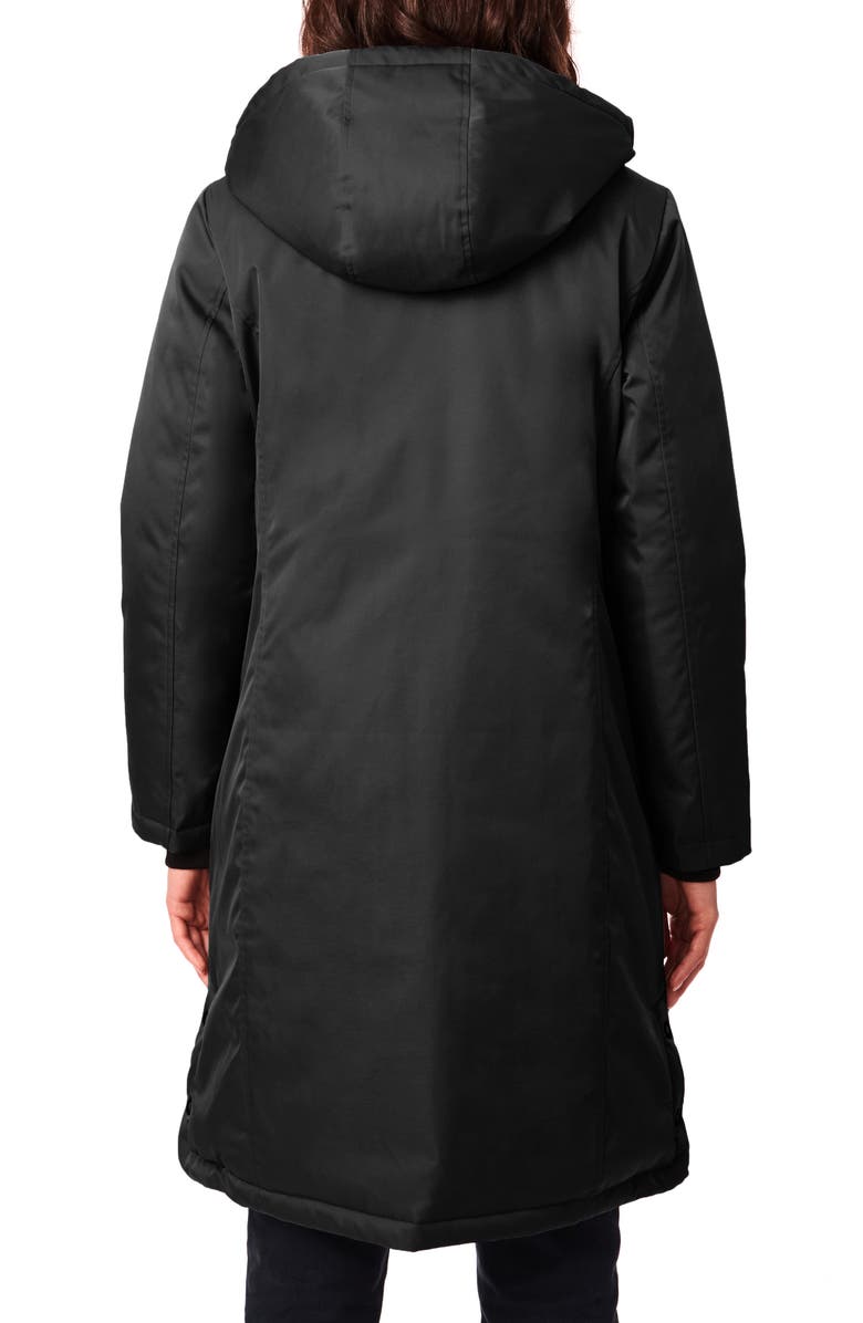 Bernardo Micro Breathable Water Resistant Recycled Polyester Raincoat, Alternate, color, Black