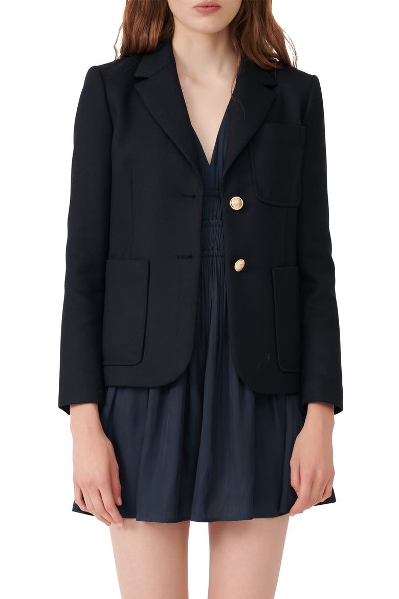 Tailored Blazer, Main, color, BLUE