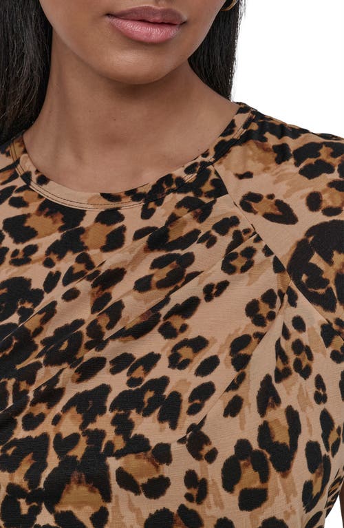 Dkny Cheetah Print Slub Jersey T-shirt In Animal Print