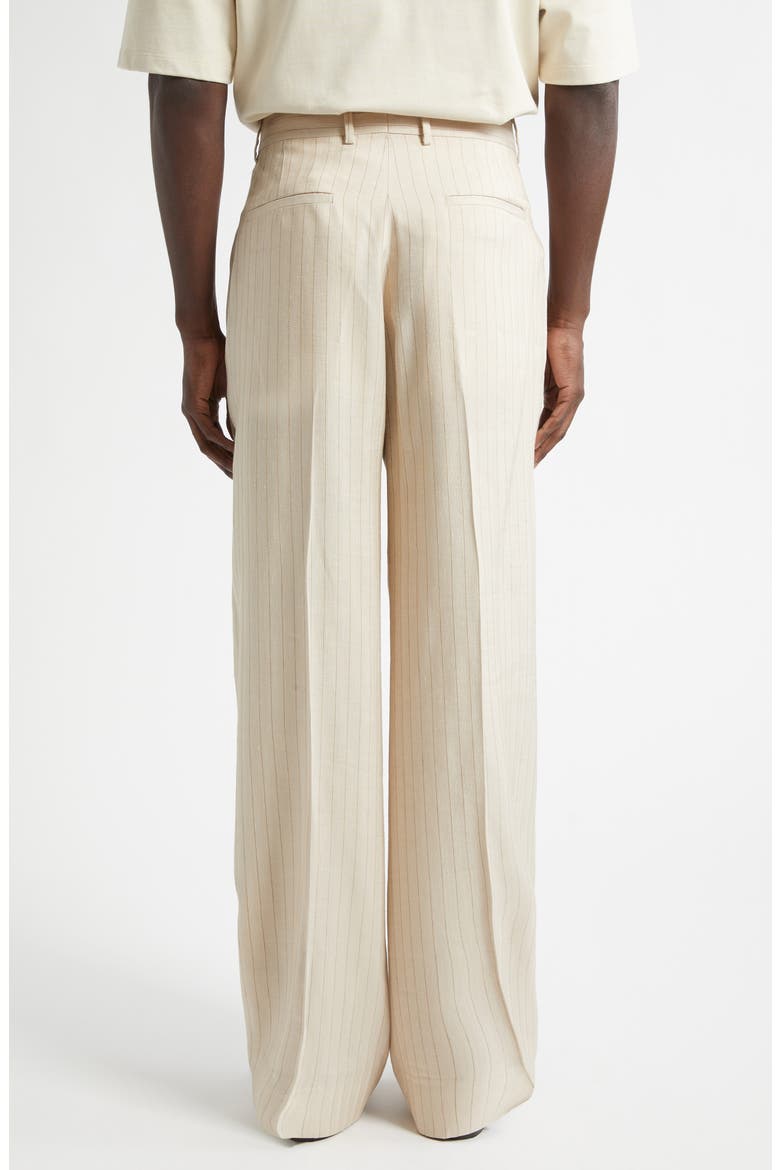 Tailored Pinstripe Pants, Alternate, color, ALABASTER ARCHIVED