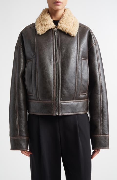 Stevie Faux Shearling Collar Jacket