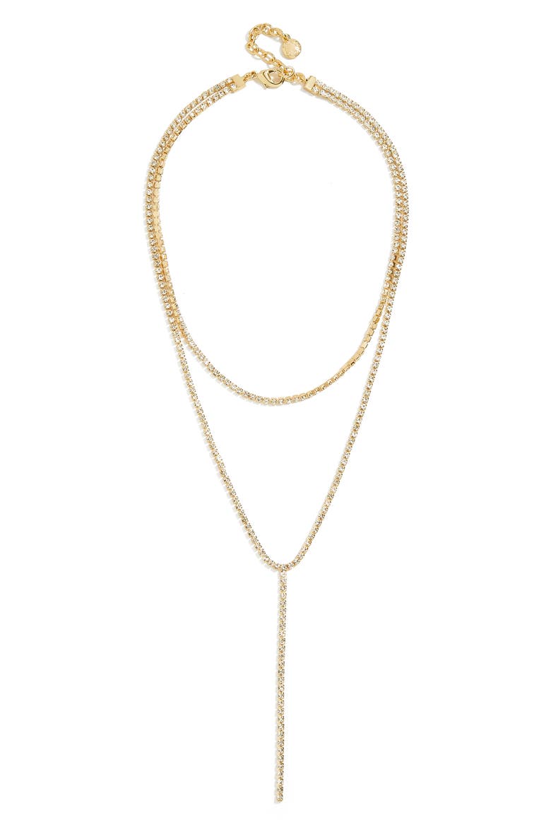 Skyler Layered Y Necklace, Main, color, GOLD