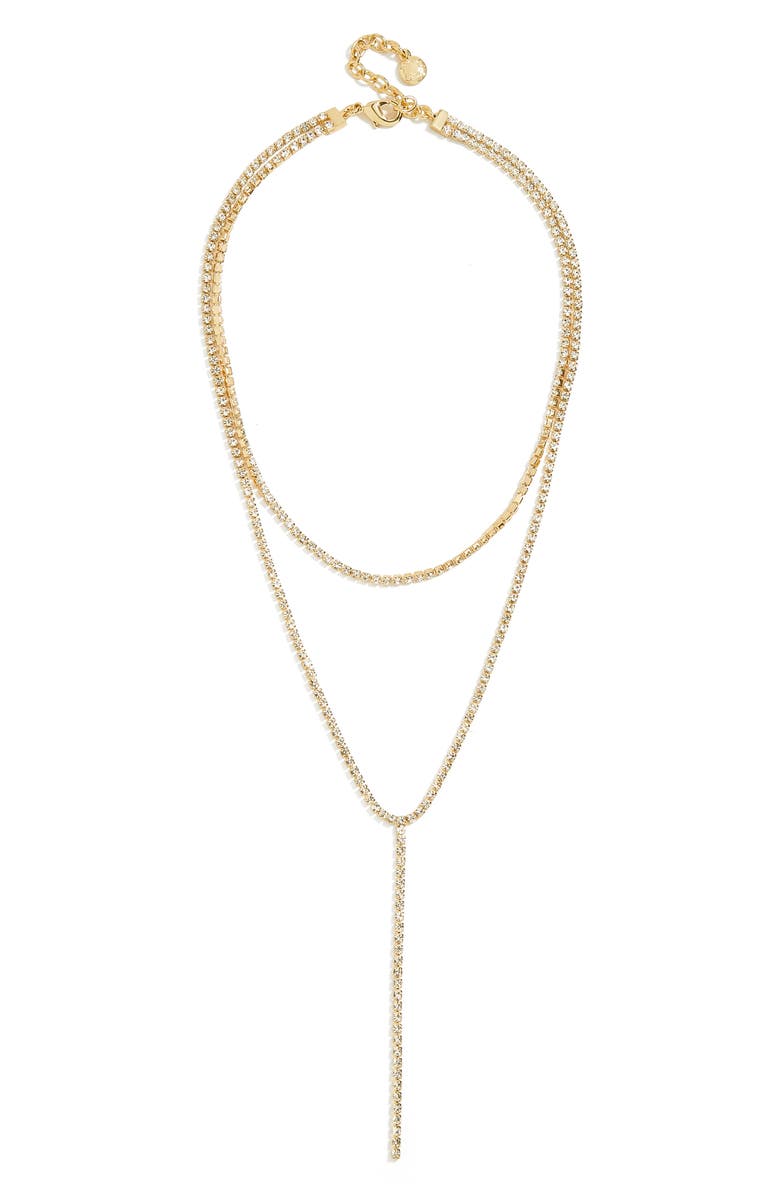 BaubleBar Skyler Layered Y Necklace, Main, color, 