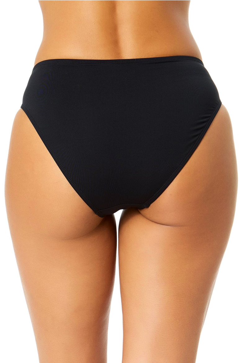 Women's Live In Color Solid Clean Midrise Swim Bottom, Alternate, color, Black