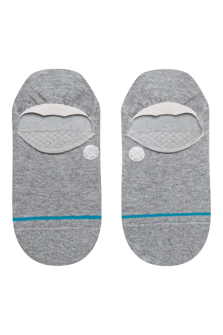 Icon Cotton Blend No-Show Socks, Alternate, color, HEATHER GREY