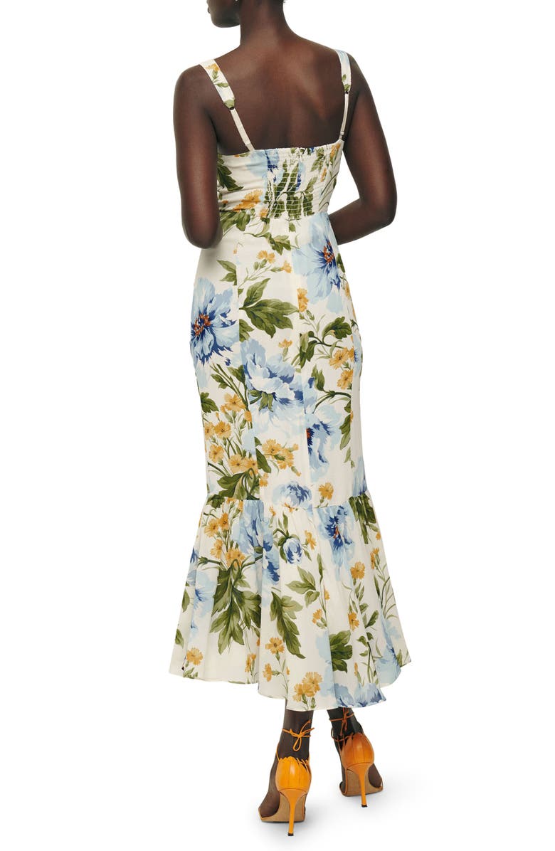 Reformation Irisa Floral Trumpet Dress, Alternate, color, 
