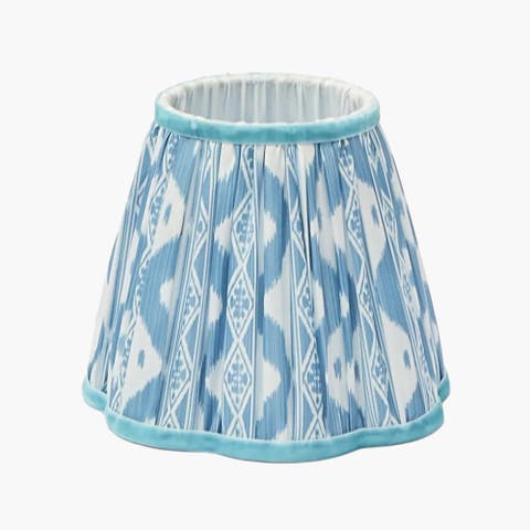 Blue Ikat Lampshade (18cm)