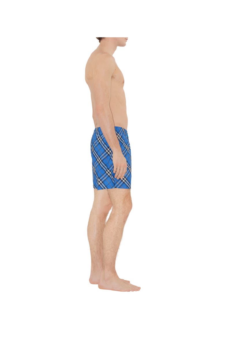 Burberry Check Swim Shorts, Alternate, color, Hyacinth Blue