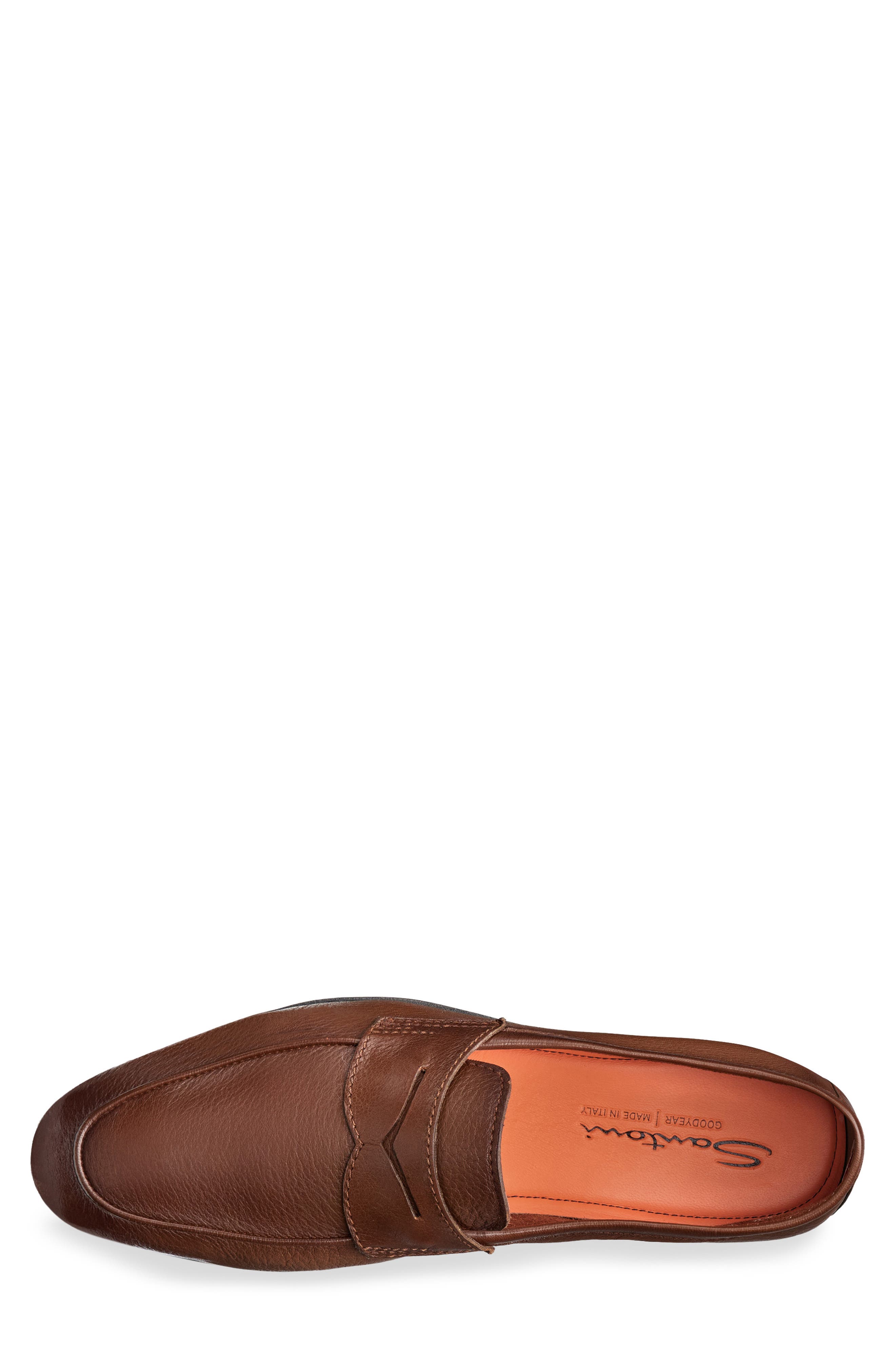 Santoni Carlos Penny Loafer, Alternate, color, Light Brown