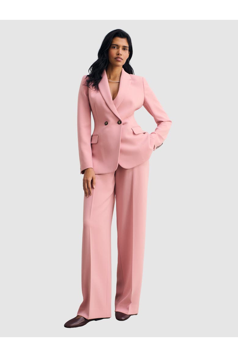 Knighton Doppio Crepe Blazer, Main, color, Pink