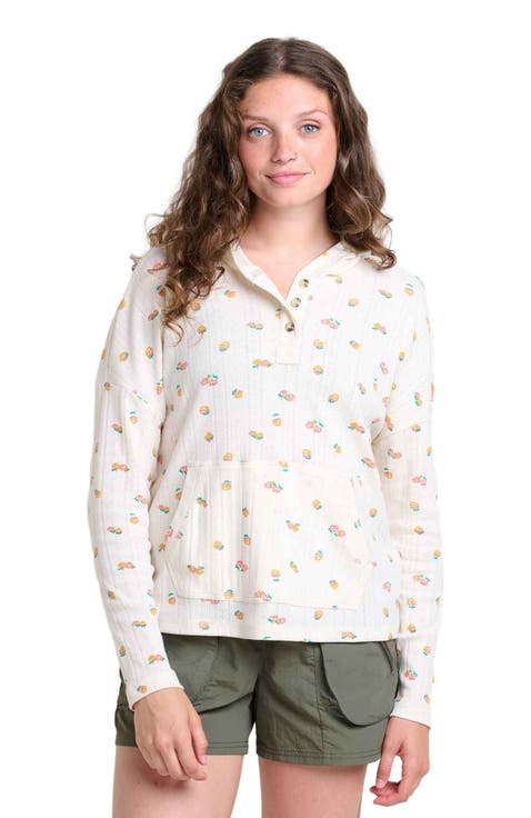 Foothill Pointelle Long Sleeve Hoodie