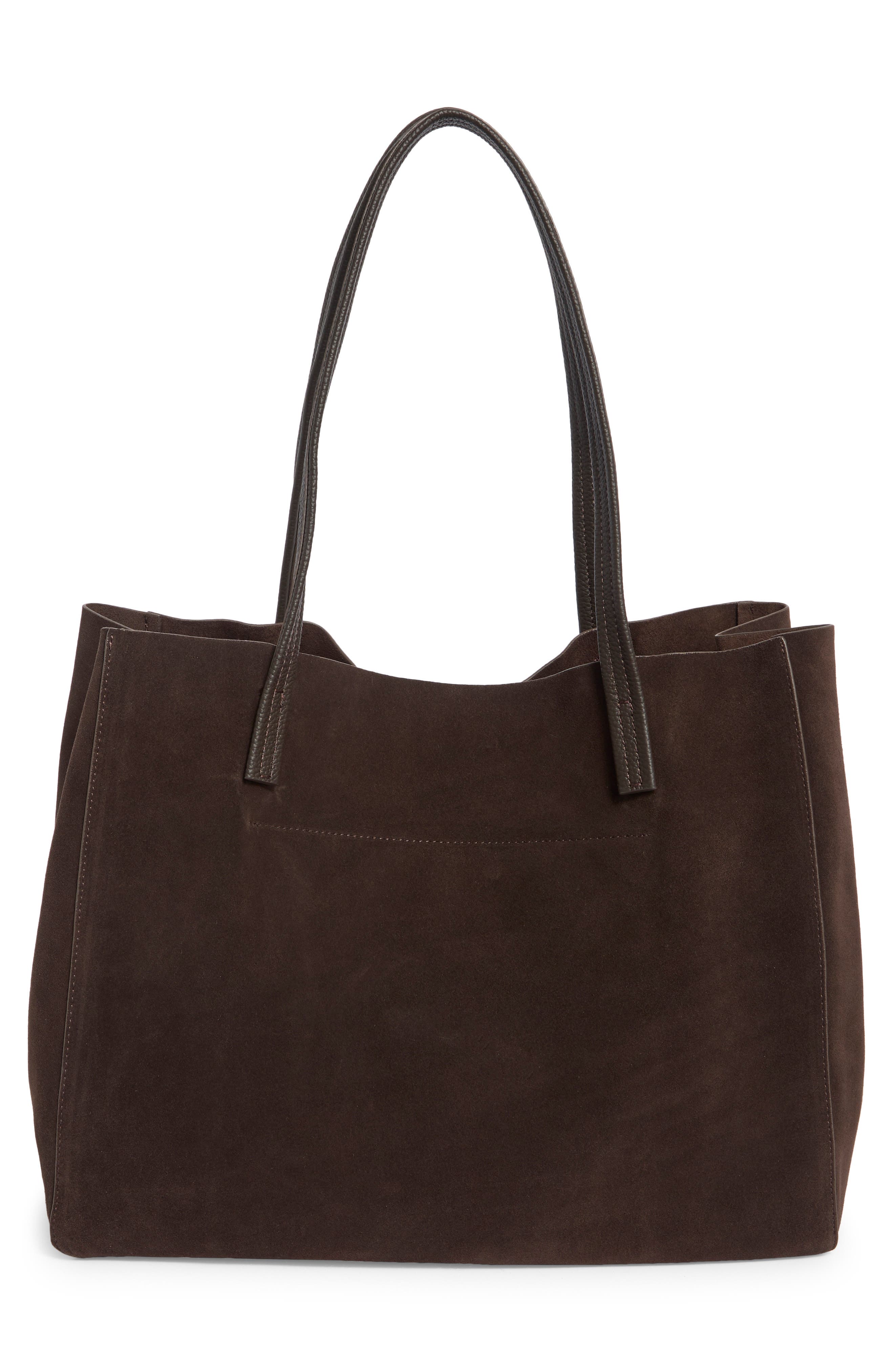 Jasmine Large Leather Tote, Alternate, color, DARK BROWN