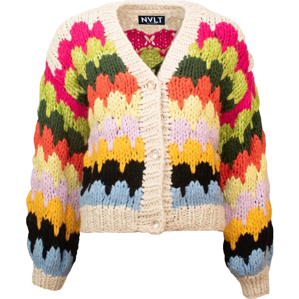 Nvlt Multicolor Button Front Cardigan In Multi