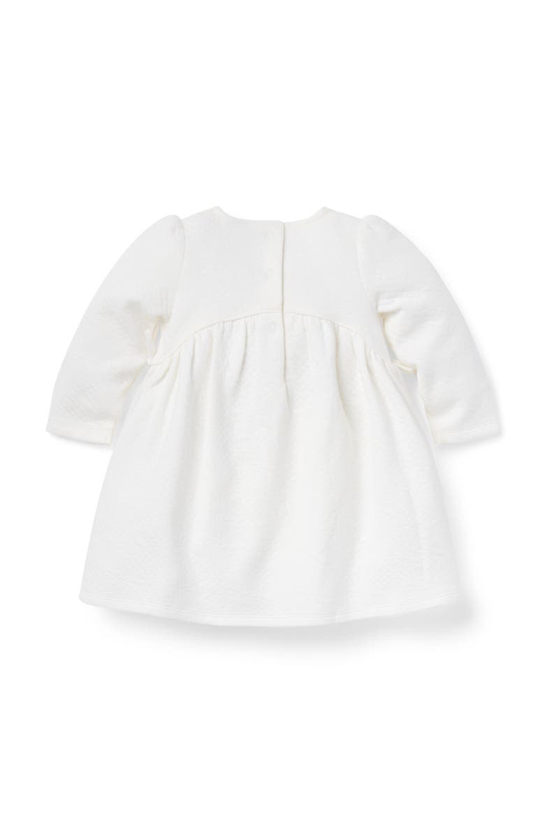 Janie and Jack Baby Floral Quilted Dress, Alternate, color, Ivory