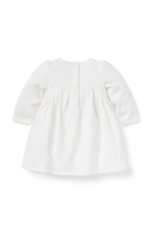 Janie And Jack Baby Floral Quilted Dress In White