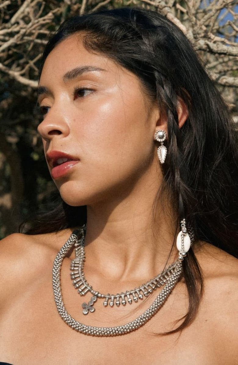 Child of Wild Kata Teardrop Earrings, Alternate, color, Silver