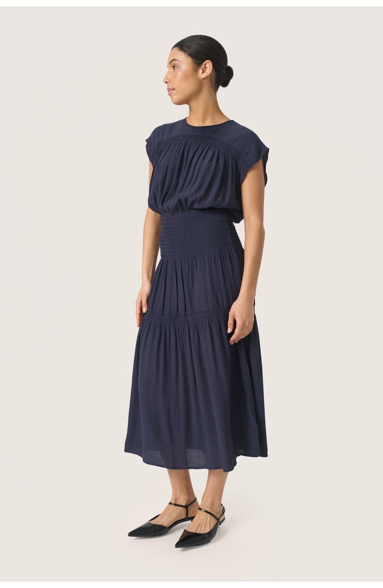 Soaked in Luxury SLLayna Short Sleeve Dress, Main, color, Night Sky