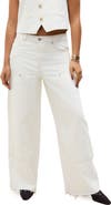 NEXT Raw Hem Wide Leg Carpenter Jeans