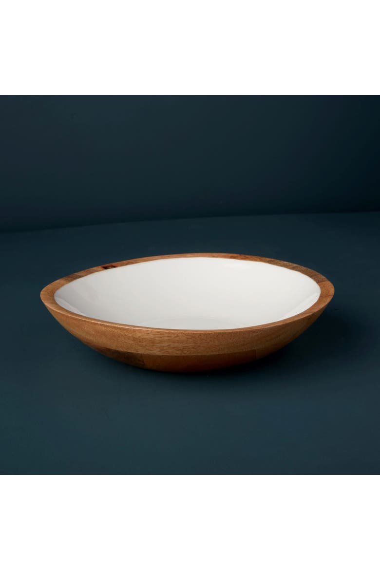 Madras Shallow Bowl, Alternate, color, Brown