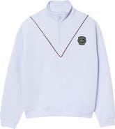 Lacoste Loose Fit Quarter Zip Pullover