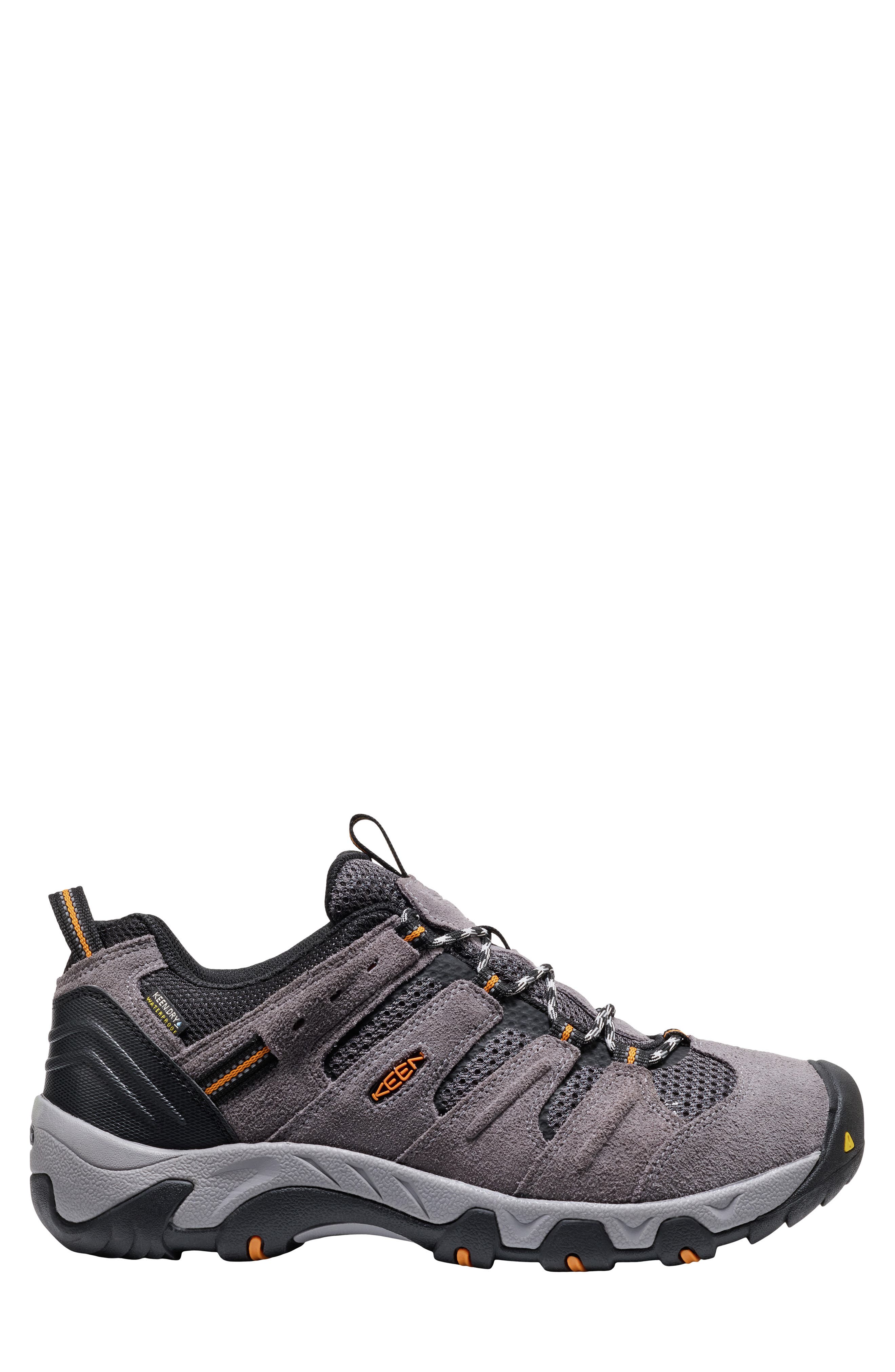 KEEN Headout Waterproof Hiking Shoe, Alternate, color, Steel Grey/ Orange Pepper