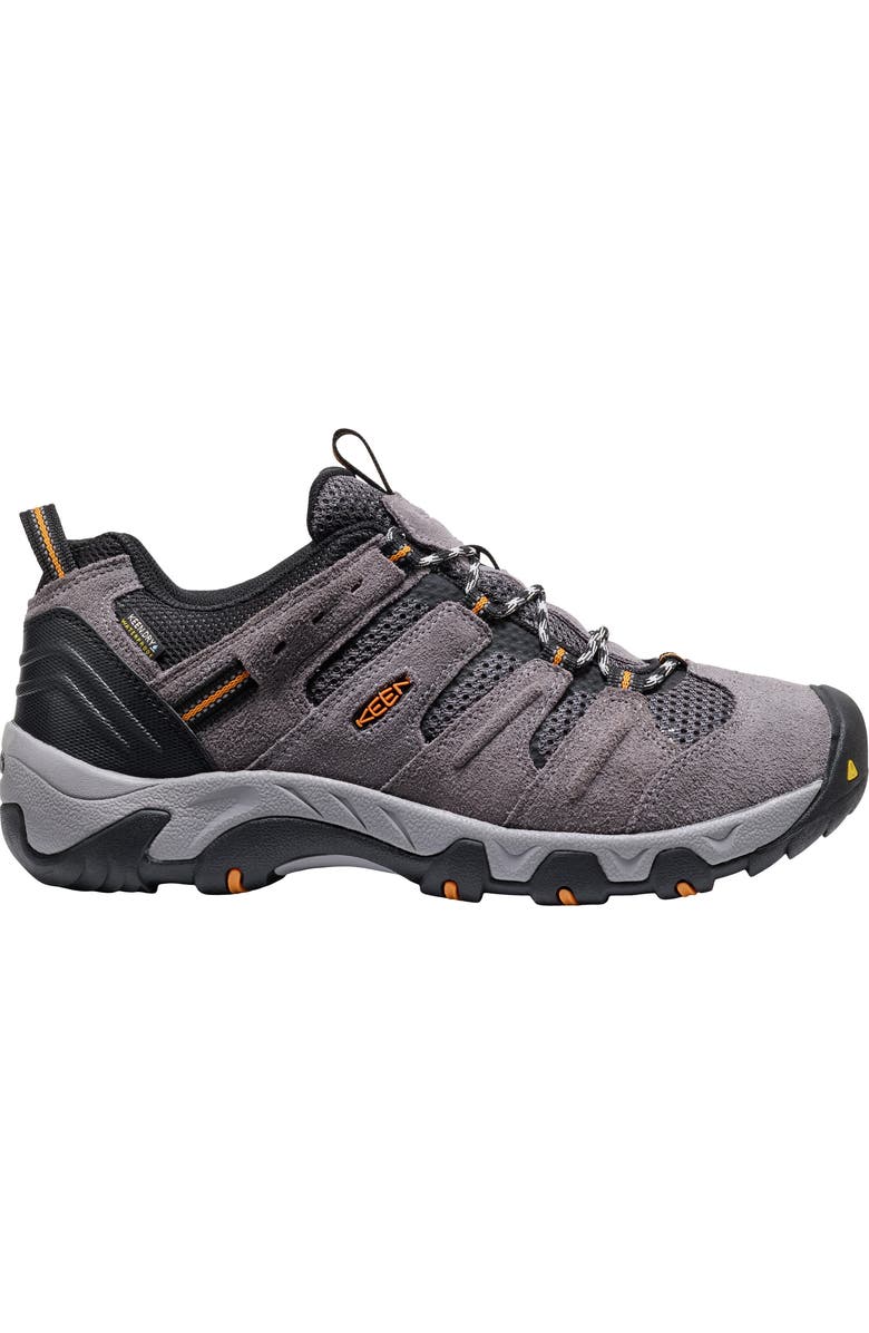 KEEN Headout Waterproof Hiking Shoe, Alternate, color, Steel Grey/ Orange Pepper