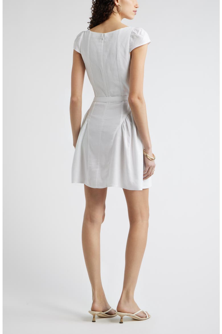 Fit & Flare Minidress, Alternate, color, WHITE