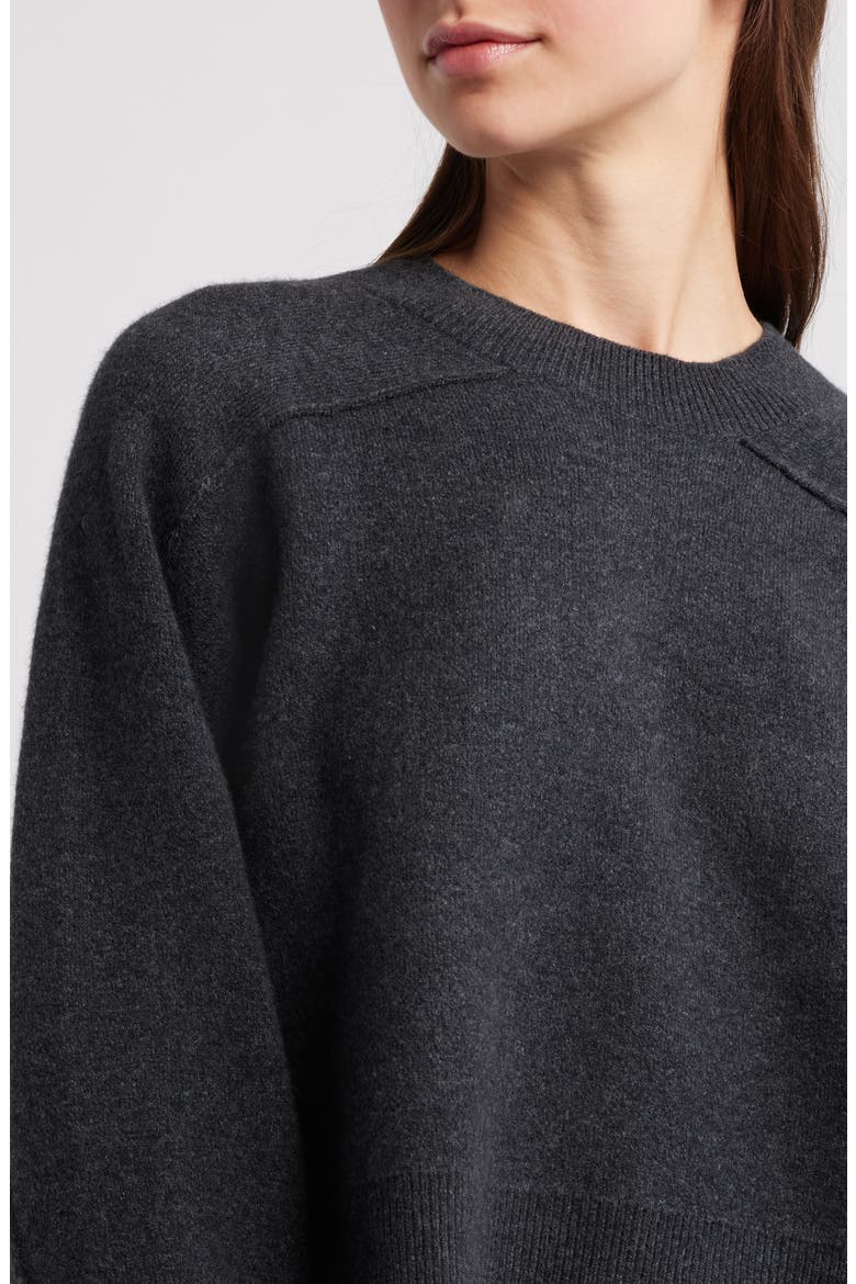 Bridget Crewneck Wool Blend Sweater, Alternate, color, CHARCOAL