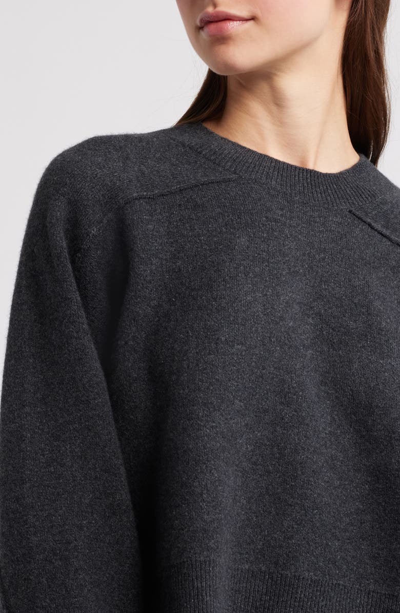 rag & bone Bridget Crewneck Wool Blend Sweater, Alternate, color, Charcoal