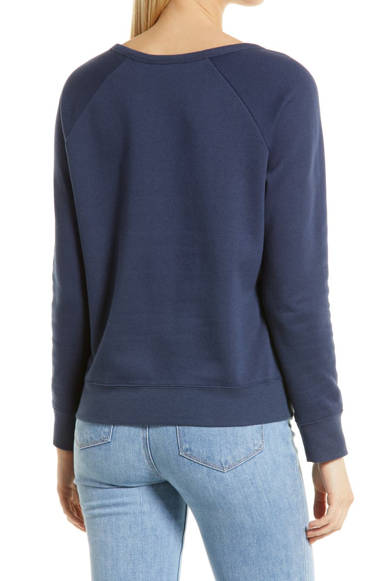 Caslon<sup>®</sup> Team Snow Sweatshirt, Alternate, color, 