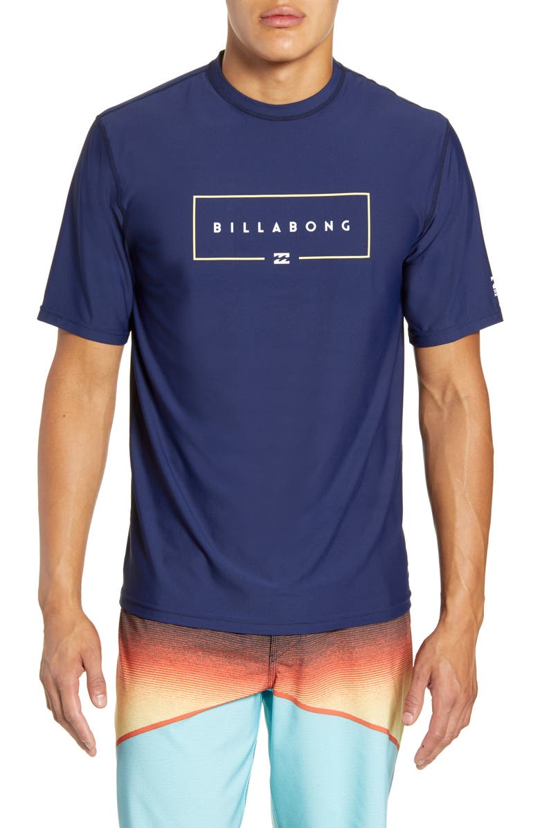 Billabong Union Loose Fit Short Sleeve Rashguard, Main, color,