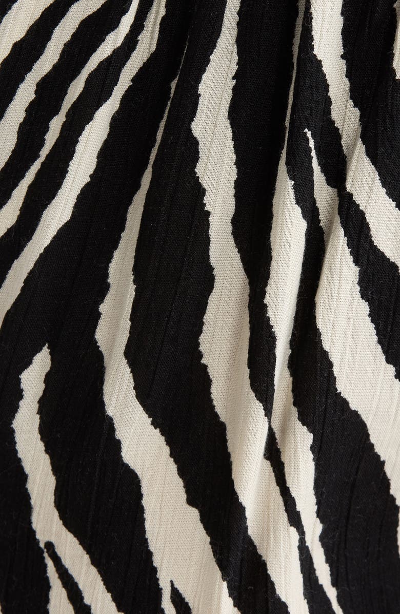 Elan Print Pull-On Shorts, Alternate, color, Black Zebra