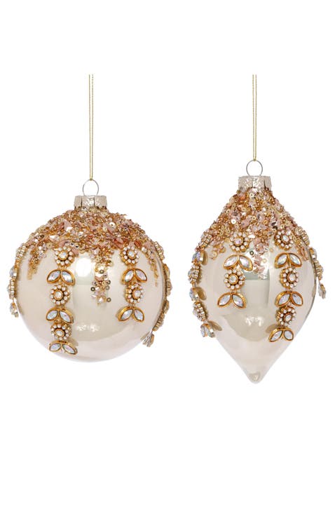 Jeweled Cascade Ornament, Box of 6