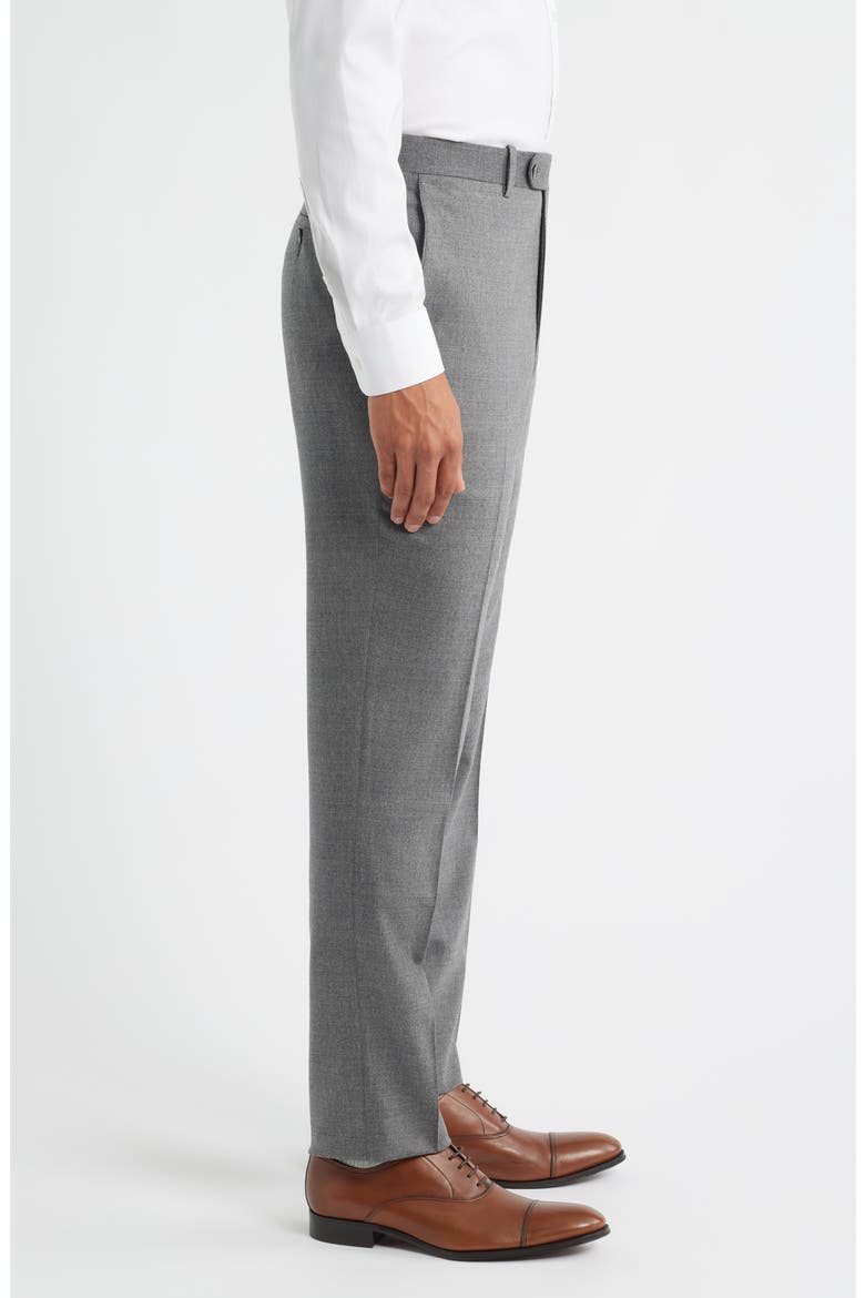 Harker Flat Front Stretch Wool & Cashmere Dress Pants, Alternate, color, GREY
