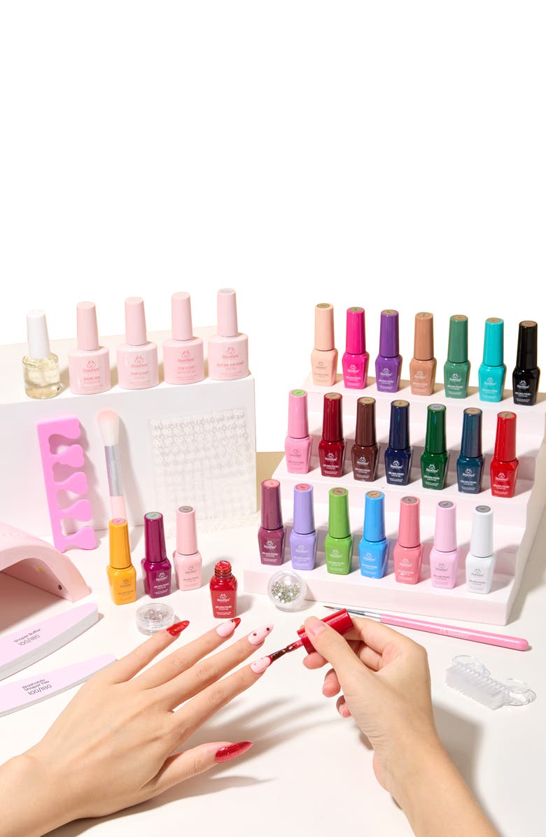 Beetles 25 Colors 51 Pcs Gel Nail Manicure Studio Kit with UV Light, Alternate, color, NO COLOR