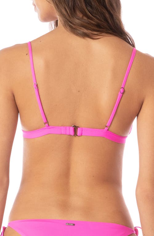 Maaji Poppy Pink Ivy Reversible Bikini Top In Pink