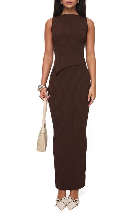 Basile Rib Sleeveless Two-Piece Dress