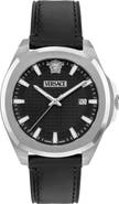 Versace Luxury Leather Strap Watch, 42mm