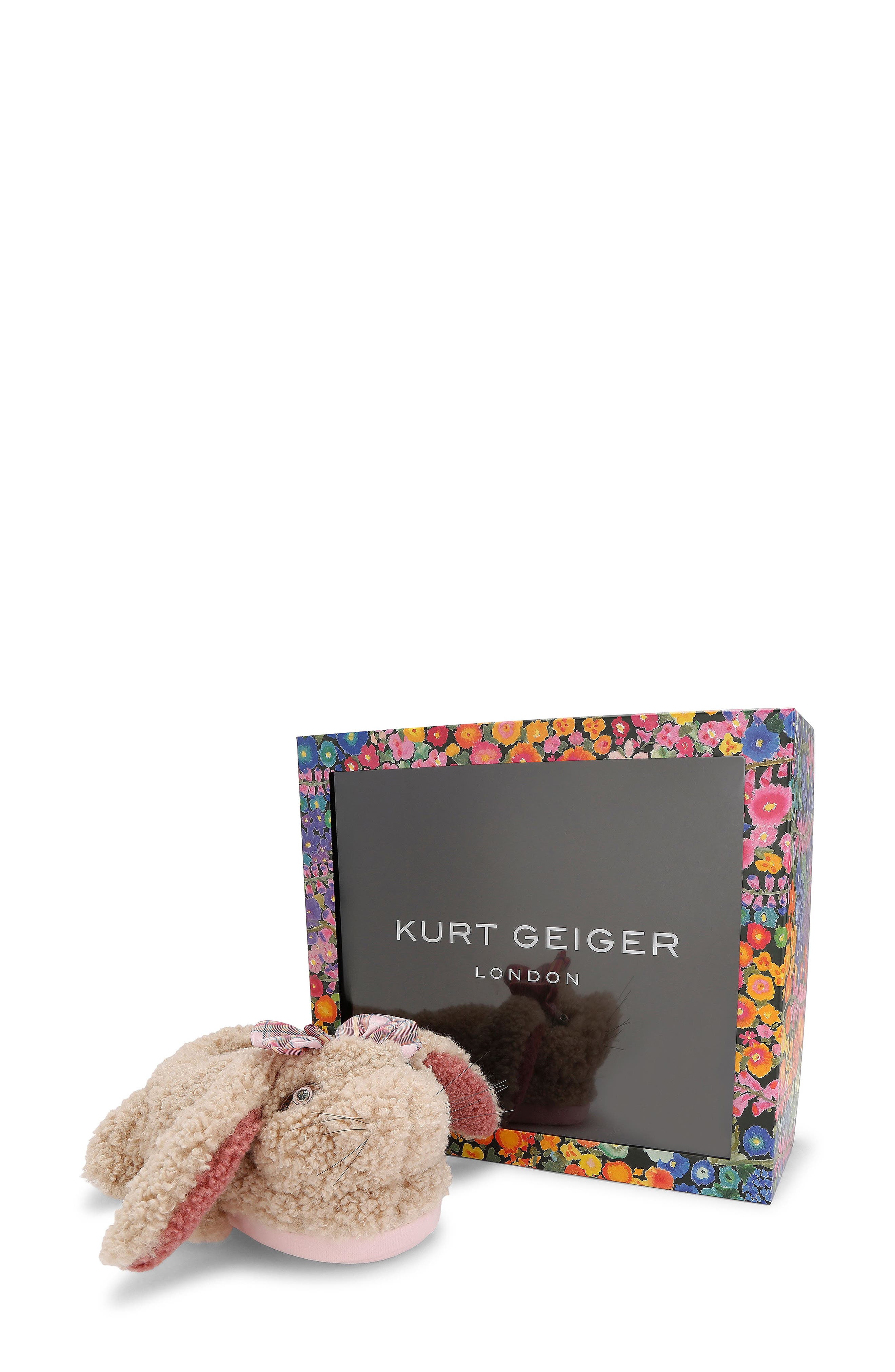 Bunny Faux Fur Slipper, Alternate, color, OPEN WHITE
