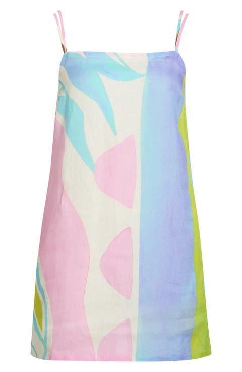 Delia Linen Cover-Up Shift Dress