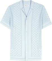 Robert Graham Delmar Pointelle Cotton Button-Up Sweater