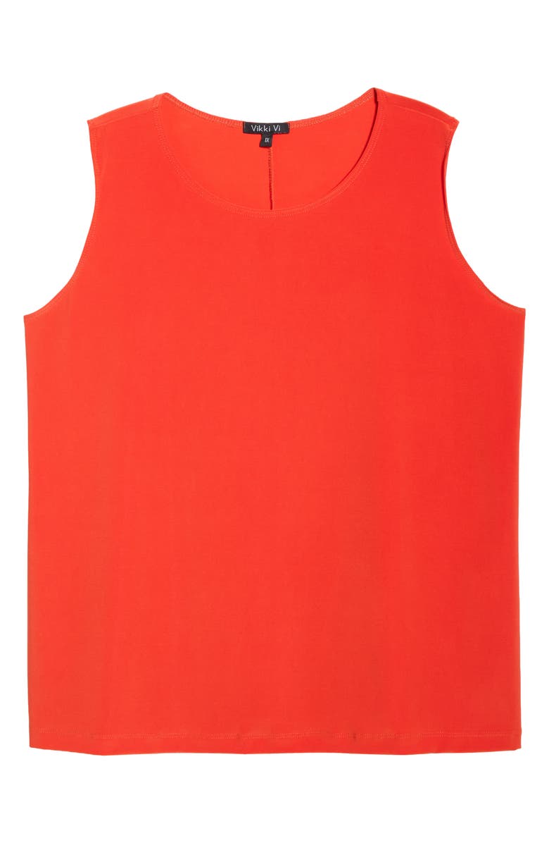 Vikki Vi Scoop Neck Tank, Alternate, color, Persimmon
