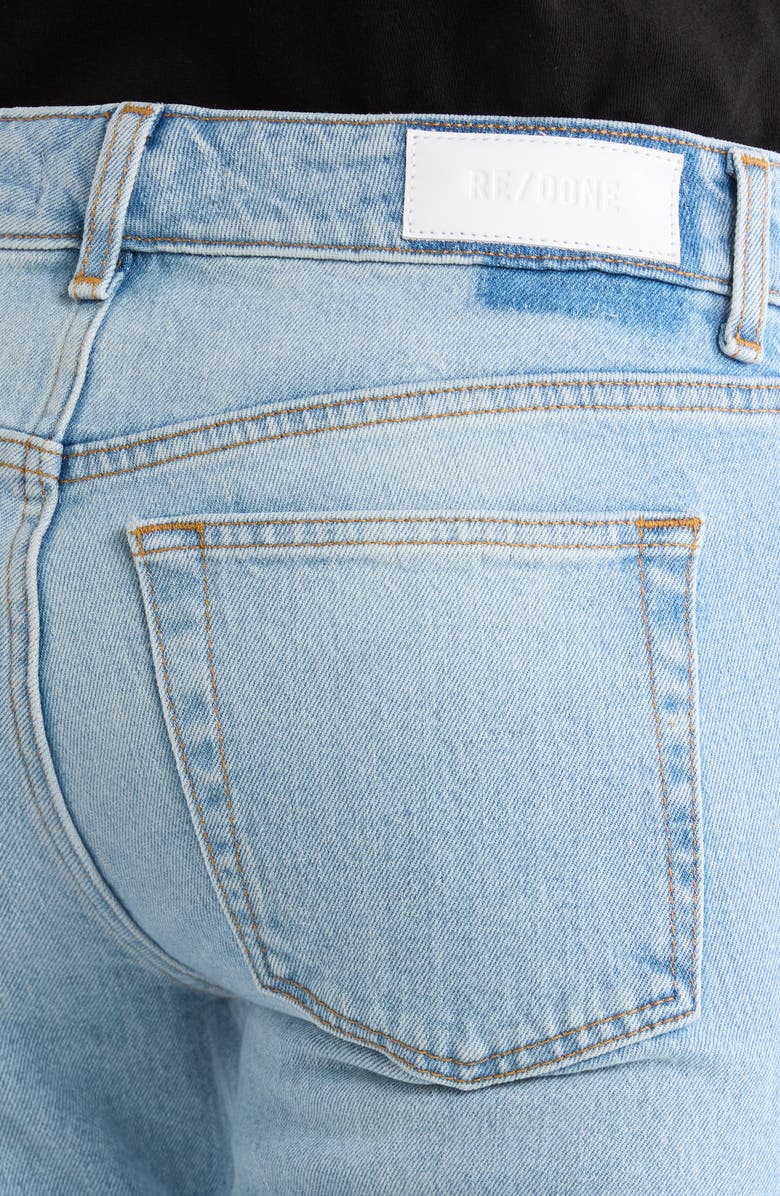 Re/Done Slim Straight Crop Jeans, Alternate, color, Silver Springs