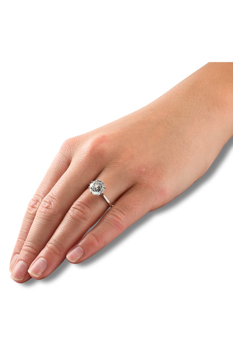 Bliss Diamond Certified 3Ct Portuguese Cut Diamond Engagement Ring 14k Gold Lab Grown, Alternate, color, 14K White Gold