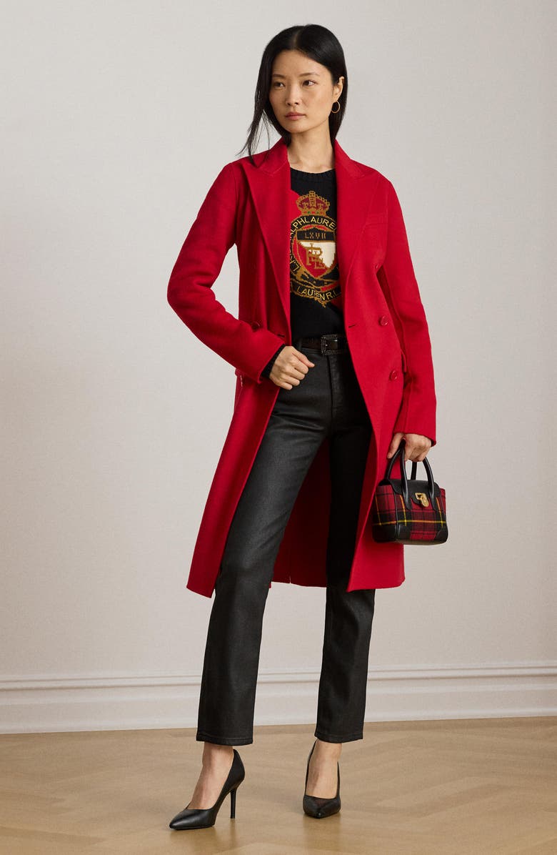 Lauren Ralph Lauren Coated High Waist Straight Leg Ankle Jeans, Alternate, color, Black