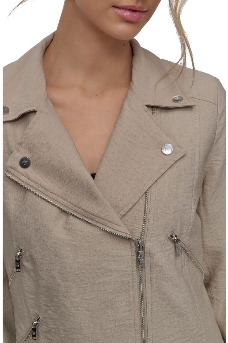Crinkle Moto Jacket, Alternate, color, PEBBLE