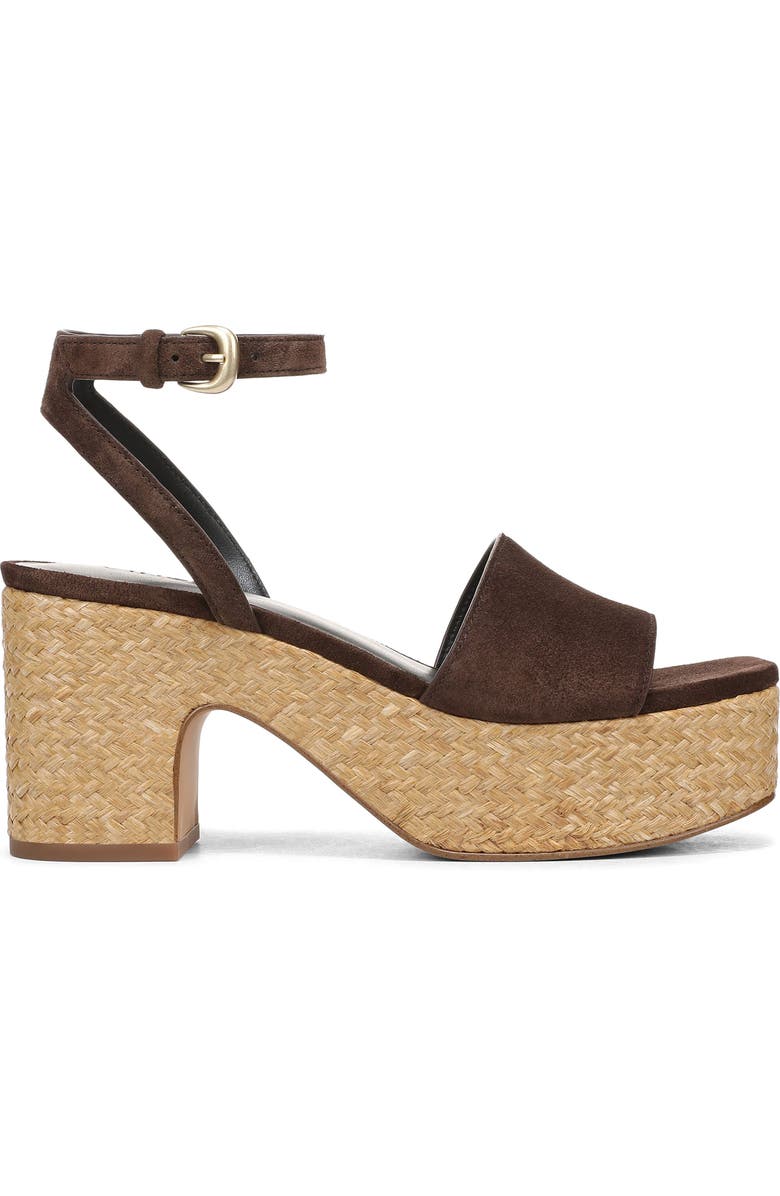 Vince Castella Ankle Strap Platform Sandal, Alternate, color, Cacao Brown