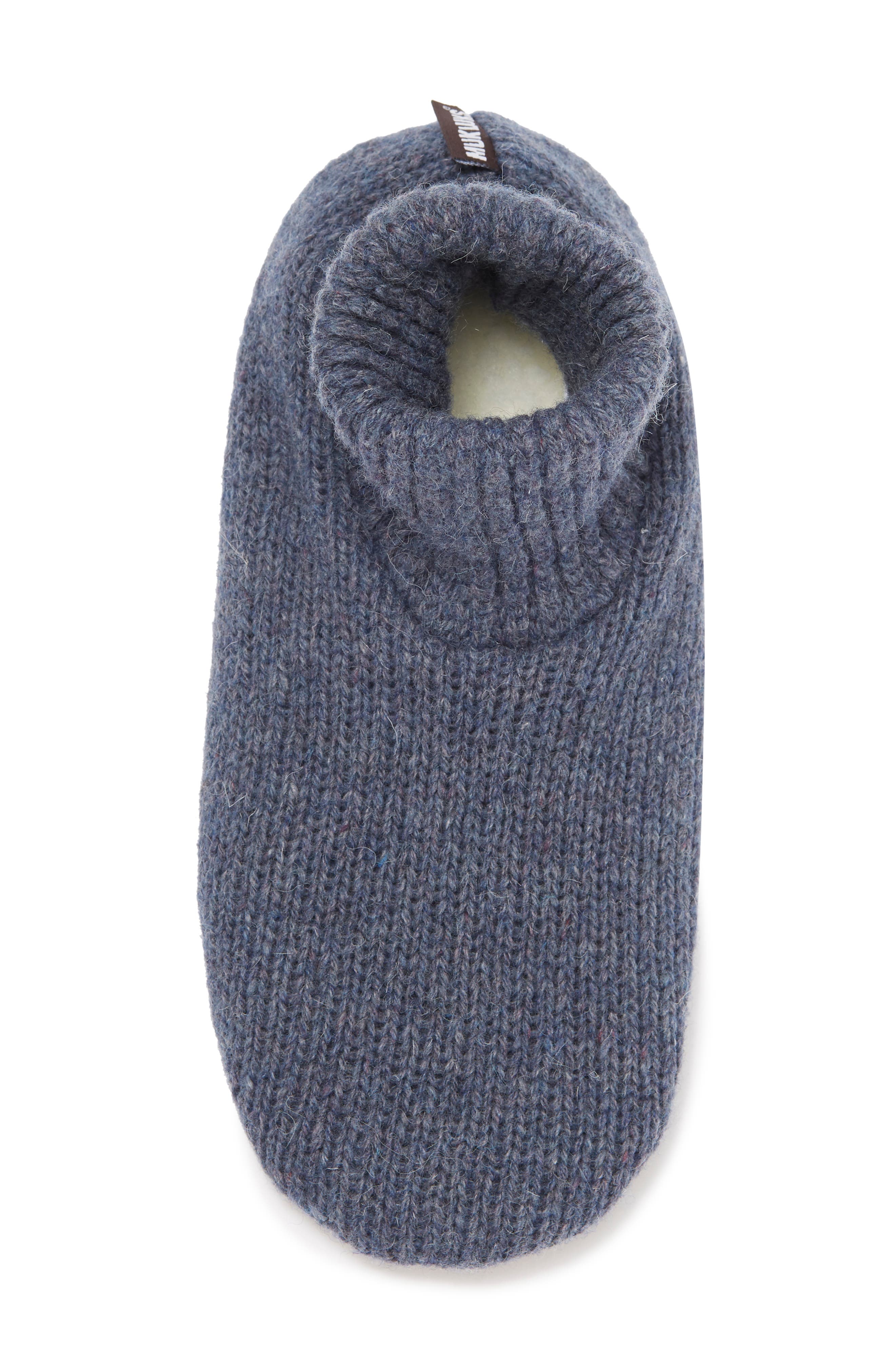 Morty Faux Fur Lined Slipper, Alternate, color, DENIM