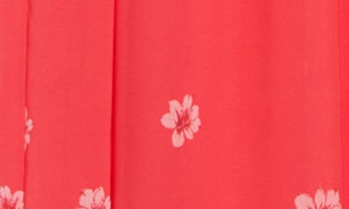 ELIZA J ELIZA J FLORAL FLUTTER SLEEVE FAUX WRAP MAXI DRESS