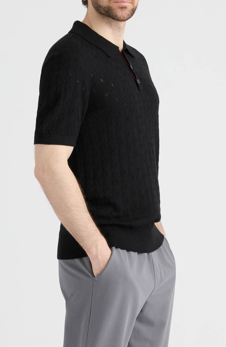 Hunter Gavel Polo Sweater, Alternate, color, Black